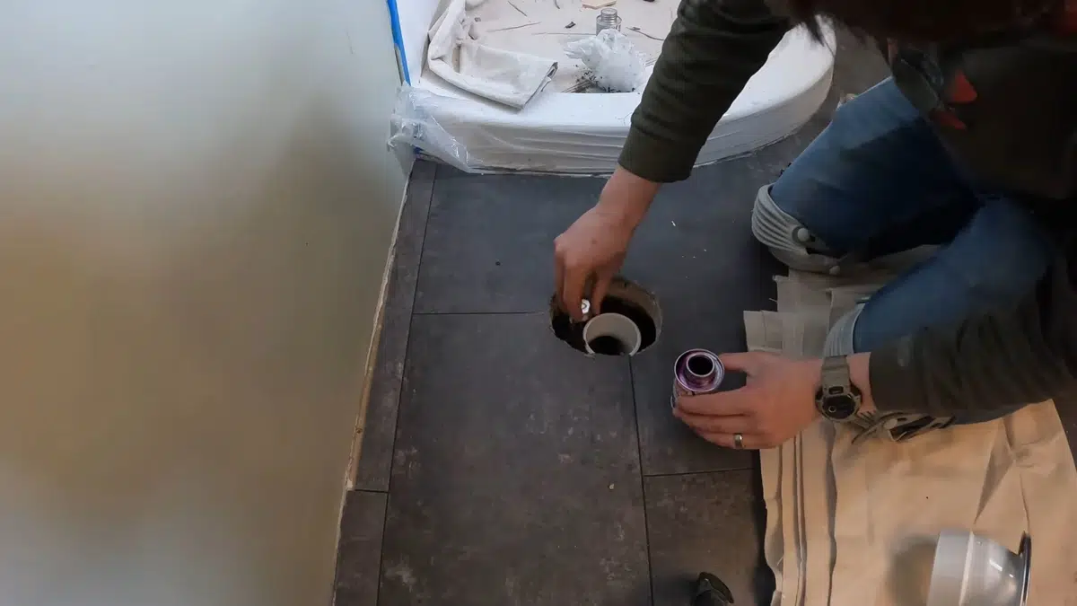 Bathroom remodel plumbing work with walls and fixtures exposed for Plumbing Services in Lakewood, CA