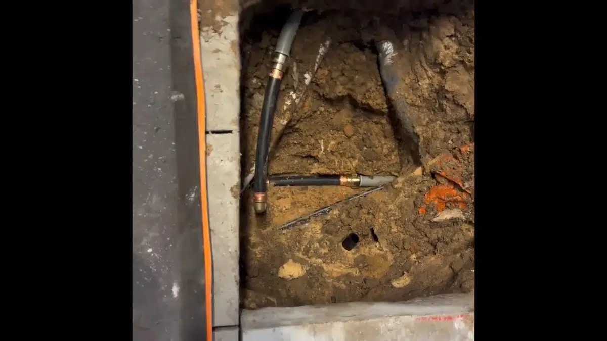 Exposed damaged pipe area from a burst pipe repair for Burst Pipe Repair in Bellflower, CA detail view