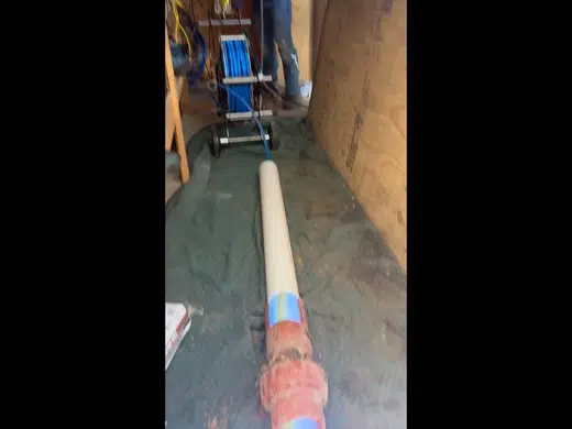 Underground water service line exposed near soil and landscaping for Plumbing Service Areas in Index.Html detail view